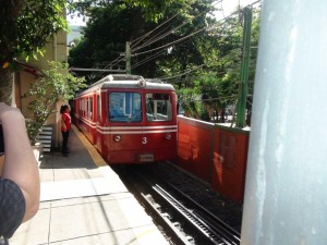 This is the little train we rode up the Corcovado