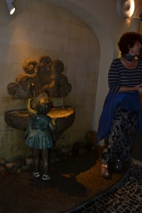 My personal favourite: Little toddler girl reaching for a drinking fountain.