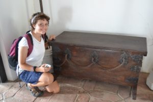 Karin J really fancied this chest. It has three keyholes and three distinct people would each hold a different key. In order to open it, all three persons needed to use their keys.